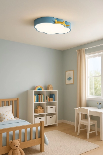 Kinderplafond LED-lamp Chmurka met afstandsbediening blauw