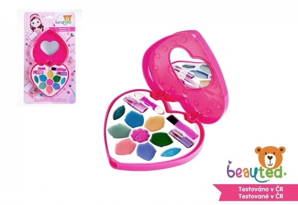 Kinder-Make-up-Set Beauted Herz-Palette mit Spiegel