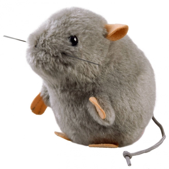 Souris en peluche grise 13 cm