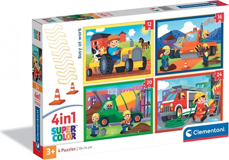 Clementoni puzzle Occupations bien remplies 4-en-1 (12, 16, 20 et 24 pièces)