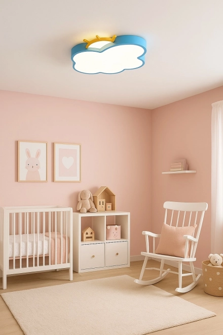 Kinderplafond LED-lamp Chmurka met afstandsbediening blauw