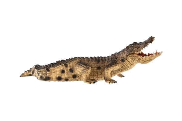 Nijl krokodil knuffel plast 18cm in zakje