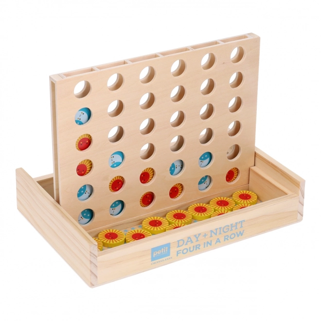Wooden Game Four in a Row Day and Night