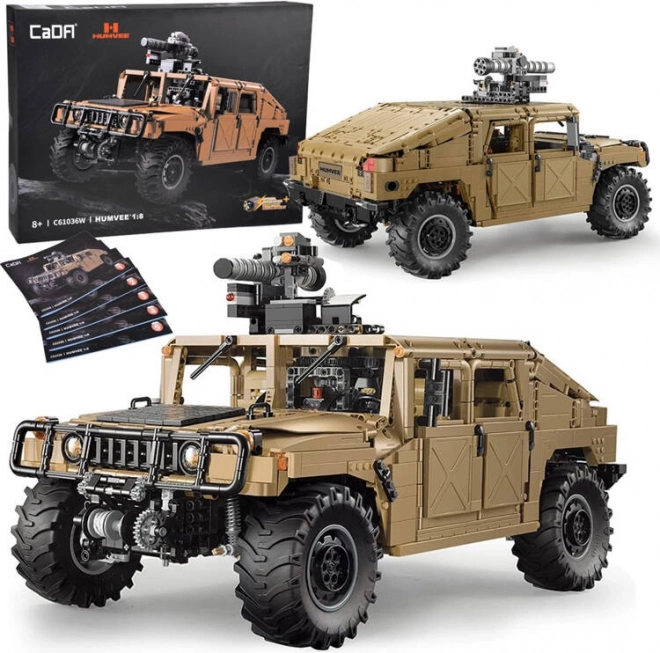 Construction Set Humvee Military Vehicle Scale 1:8 with Moving Parts