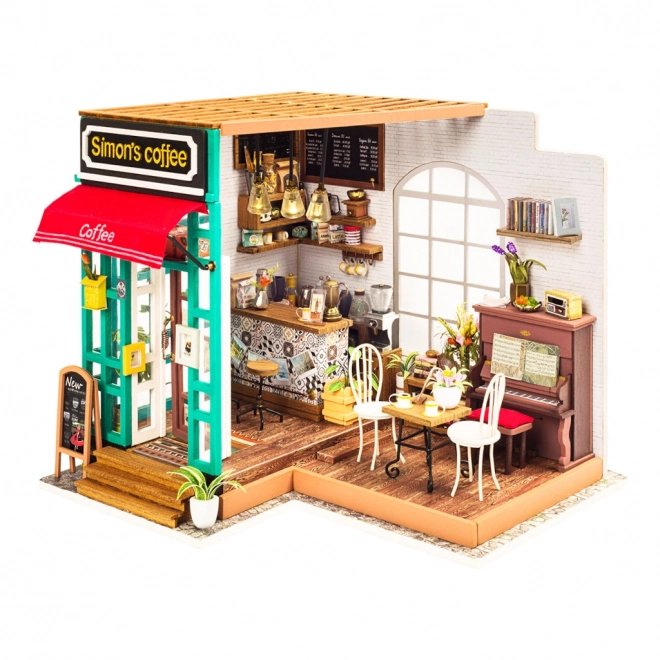 Šimonova koffiehuis - Doe-het-zelf Miniatuur koffiehuis in een poppenhuis