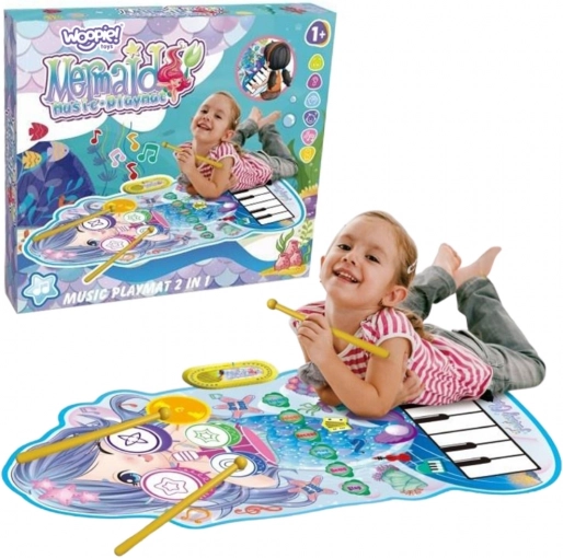 muziekmat 2-in-1 met zeemeerminmotief woopie