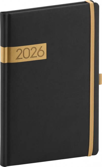 Notique Weekly Diary Black and Gold 2026