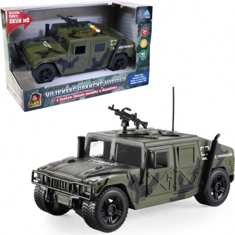 MaDe voiture blindée militaire avec lumières et voix tchèque