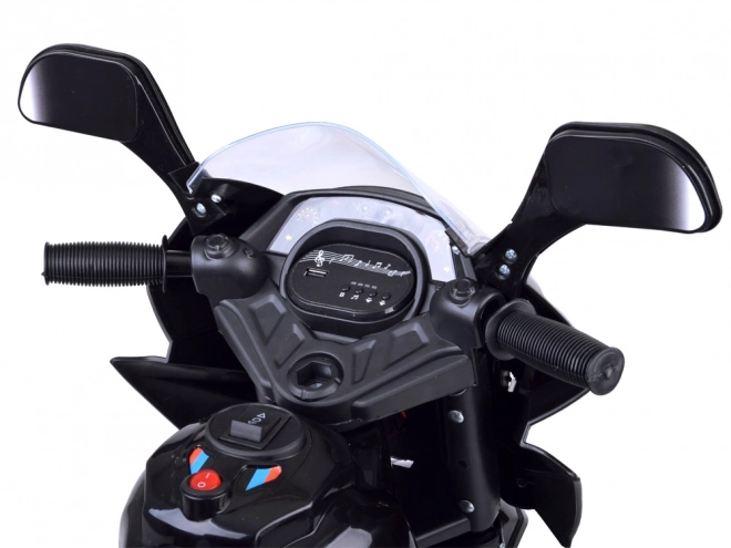 Sportliches Kinder-Motorrad mit LED-Beleuchtung – Schwarz