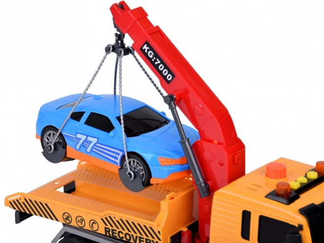 Jouet voiture avec dépanneuse avec lumière et son SUPER mobile grue HDS