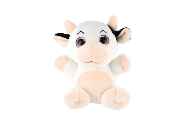 Pluche dier groot ogen 18 cm op kaart