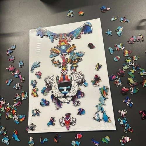 Houten puzzel Kruzzel Wolf