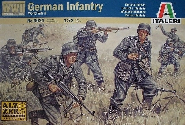 Duitse infanterie - plastic figuren