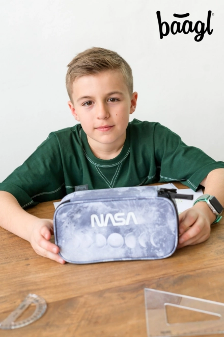school pencil case BAAGL NASA Grey made from recycled material