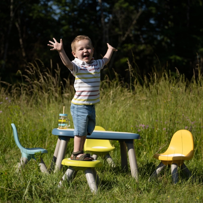 Blauwe kindertuin tafel Smoby