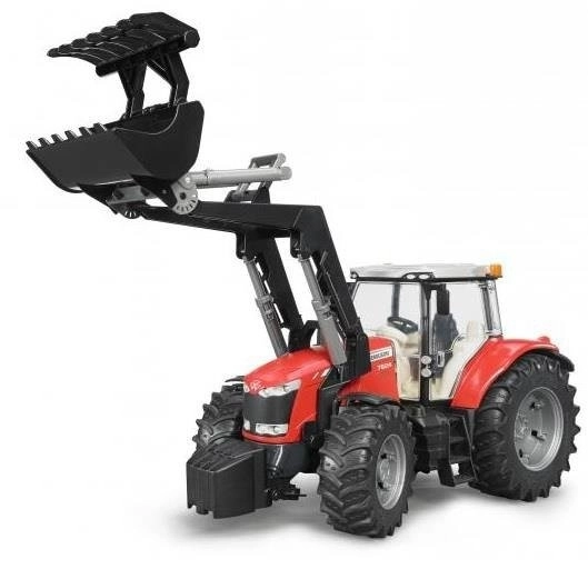 Tractor Bruder Massey Ferguson 7624 met voorlader
