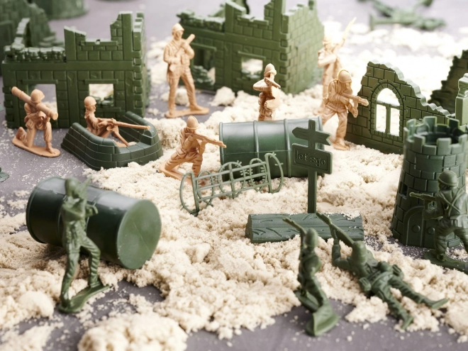 Set soldaatfiguren + militaire basis 114 onderdelen