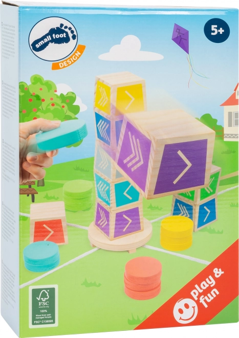 Jeu en bois Fais tomber le cube du dessus SMALL FOOT