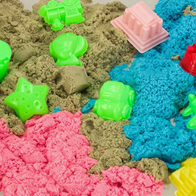 Kinetisch zand in doos 1 kg zandbak - 27 delen