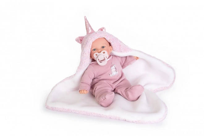 Antonio Juan 12238 PETIT - realistische pop met geluiden en zacht stoffen lichaam - 27 cm