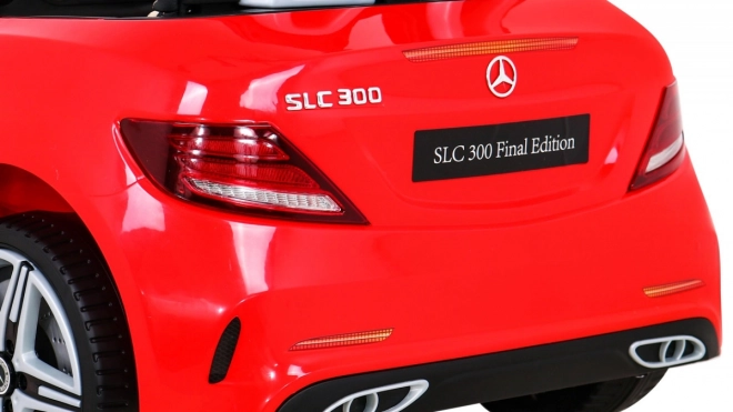 Mercedes Benz SLC300 Kinderauto op batterij Rood + geluiden MP3 Lichten + afstandsbediening + langzame start