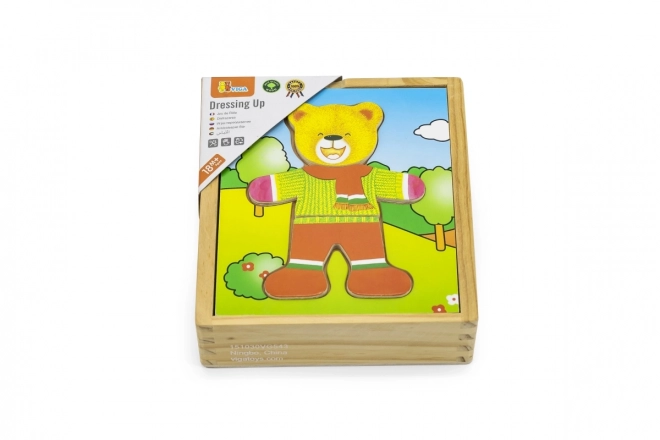 Holzpuzzle VIGA Bärchen anziehen