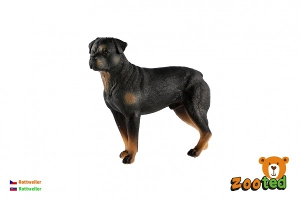 Plastic figuur van een Rottweiler hond 8cm