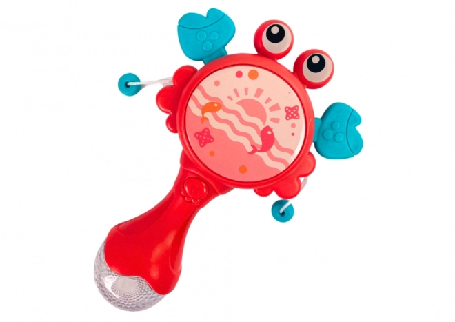 Kinder krabbelratel Drum Licht Melodieën Rood