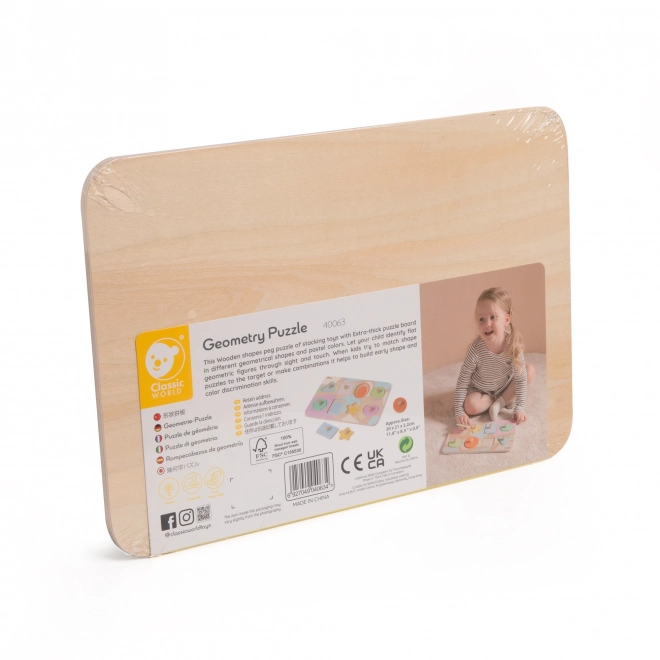 Wooden Geometric Puzzle for Kids