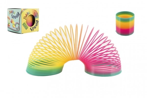 Regenboog springveer - 6,5 cm