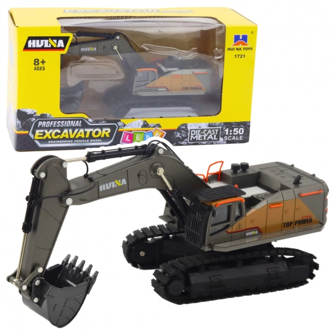 Metalen rups graafmachine met beweegbare arm Huina 1:50