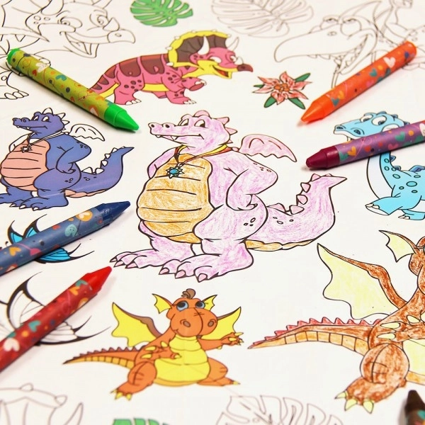 Kleur servetten dinosaurussen