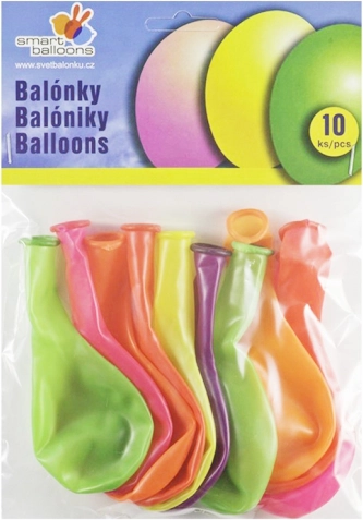 Neon ballonnen opblaasbaar 26 cm - 10 stuks