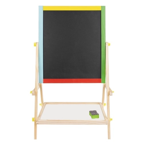 Houten tweezijdig bord voor kinderen
