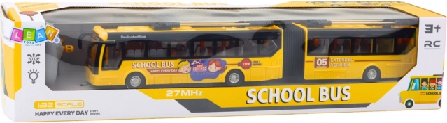 Op afstand bestuurbare schooltrolleybus Przegubowy 1:32 geel