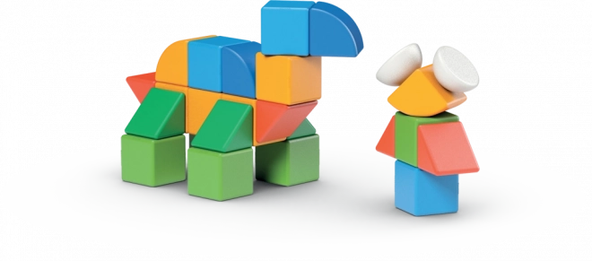 GEOMAG Cubes magnétiques Magicube Shapes - Monde 32 pièces