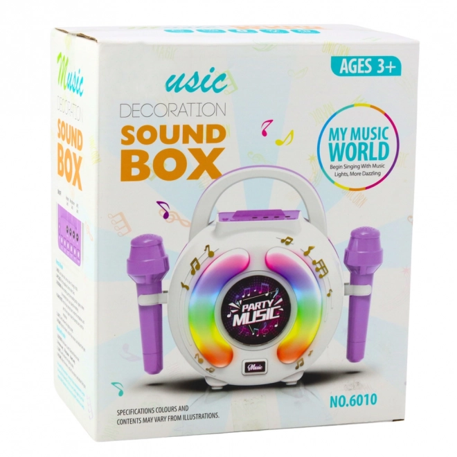 Karaoke-Set mit zwei Mikrofonen und Bluetooth-Lautsprecher