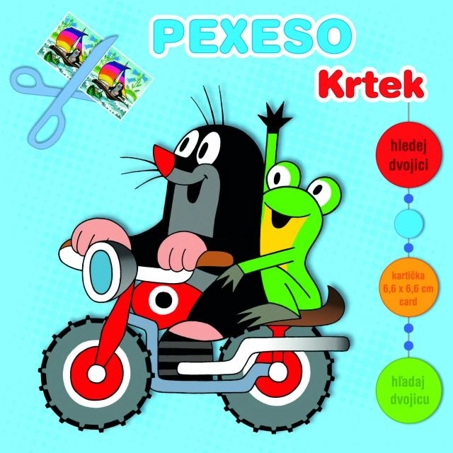 Pexeso en cahier La Petite Taupe et la moto avec cartes maxi