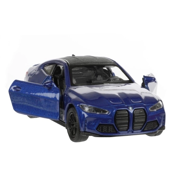Auto Welly BMW M4 metaal/plastic 12cm 4 kleuren op terugtrek