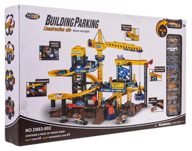 Interactieve garage met speelonderdelen en accessoires
