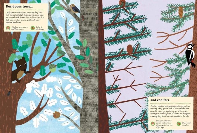 Chronicle Books Activiteitenboek met stickers mijn natuur In het bos