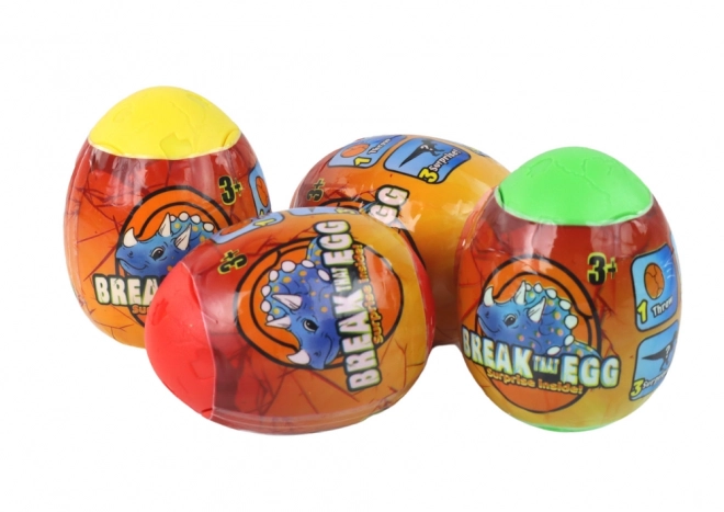 Magische knallende dinosaurus in eierschaal 4 kleuren 6 cm