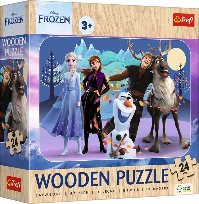 Houten puzzel Bevroren Koninkrijk 24 stukjes
