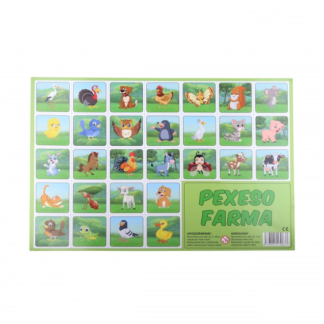 Pexeso boerderij geïllustreerd