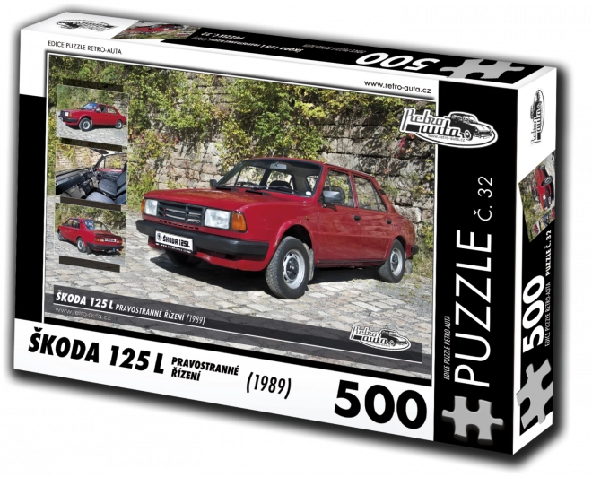 Puzzle RETRO-AUTA Škoda 125 L volant à droite 500 pièces
