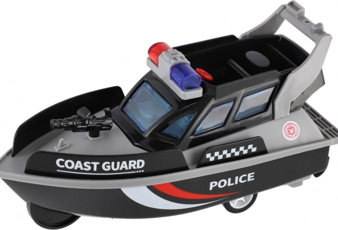 Plastic reddingsboot op traagheidsmotor 14 cm