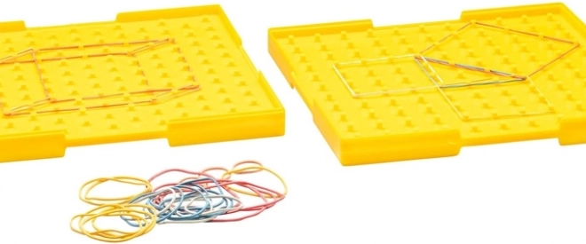Wissner grote dubbelzijdige geometrische plaat geel