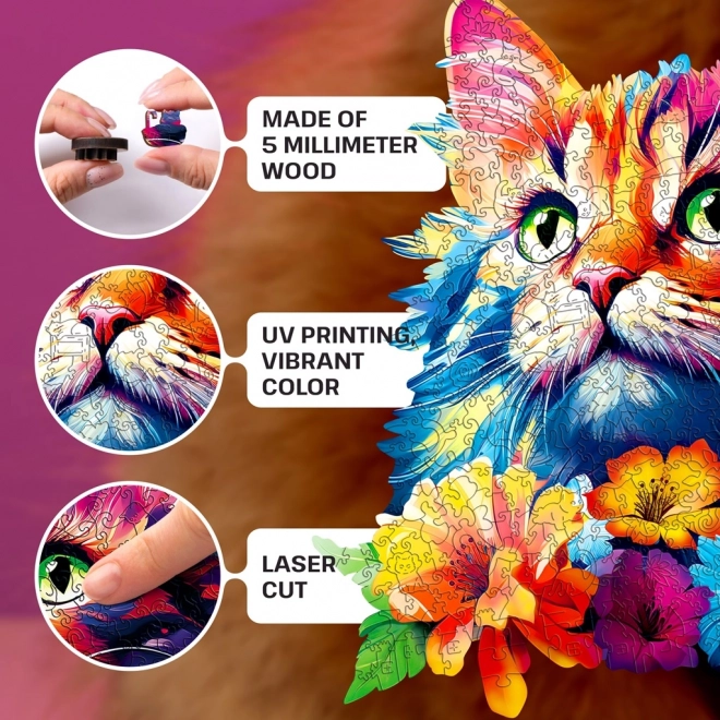 Holzpuzzle Katze 200 Teile