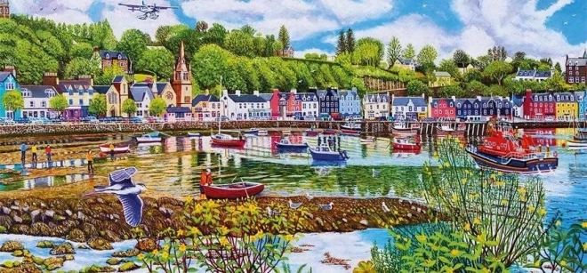 Panoramische puzzel Eb en vloed in TOBERMORY 636 stukjes GIBSONS