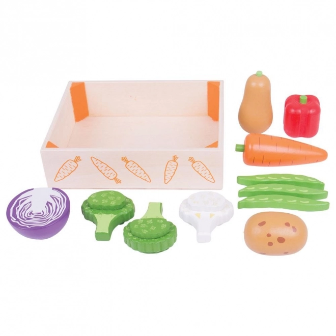Kiste mit Gemüse Bigjigs Toys